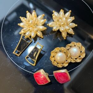 Retro 80’s earring lot of 4 - totally FAB 👩🏾‍🎤👛🦄🏋️‍♀️